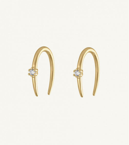 Solid Gold Medium Hoop Earrings